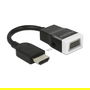 DeLOCK Adaptador 65587 HDMI Macho a VGA Hembra + Audio 3.5mm - Conversor HDMI a VGA con Resolución 1920x1200 - Negro y Blanco