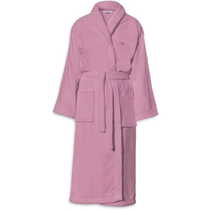 Le Temps D'Un Bain Bata de Baño Unisex Talla XL 100% Algodón 500 g/m² Suave y Absorbente Rosa
