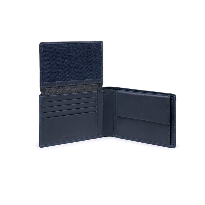 Piquadro Obidos Cartera de cuero Portamonedas para hombres