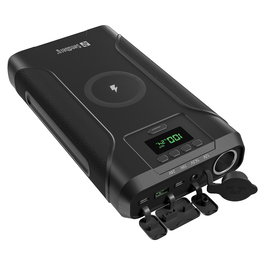 SANDBERG 421-15 Survivor Powerbank 7in1 76800 mAh, 100W PD, Carga Inalámbrica 15W, Resistente al Agua IPX4, Linterna, Negro