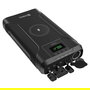 SANDBERG 421-15 Survivor Powerbank 7in1 76800 mAh, 100W PD, Carga Inalámbrica 15W, Resistente al Agua IPX4, Linterna, Negro