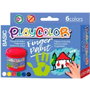 Playcolor Pack 6 Botes de Pintura de Dedos Finger Paint Basic 40ml Colores Surtidos