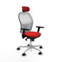 PIQUERAS Y CRESPO Silla de oficina Jorquera con mecanismo Sincro, Rojo y Blanco