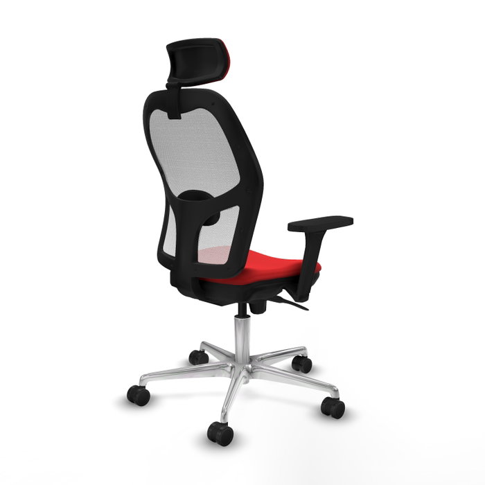 PIQUERAS Y CRESPO Silla de oficina Jorquera con mecanismo Sincro, Rojo y Blanco
