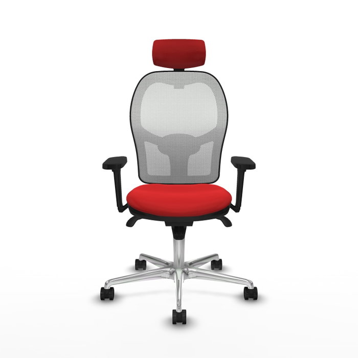 PIQUERAS Y CRESPO Silla de oficina Jorquera con mecanismo Sincro, Rojo y Blanco