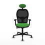PIQUERAS Y CRESPO Silla de oficina Jorquera Verde con mecanismo Sincro/Traslack