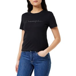 Camiseta de Manga Corta Mujer Champion Crewneck Negro