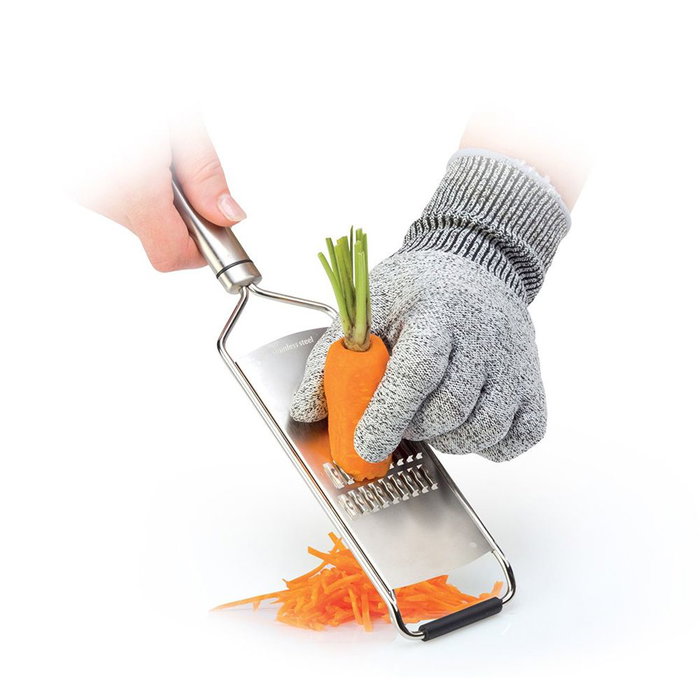 Tescoma Guante Protector Presto Talla L Ambidiestro para Cortar Alimentos Resistente Fibras Sintéticas