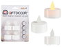 Giftdecor Set 4 Velas Tealight Led Blancas Plástico con Pilas Incluidas 17 x 13.5 x 4 cm (Set de 24)
