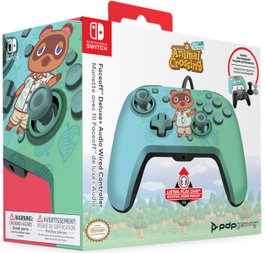 PDP Faceoff Wired Controller+Audio Tom Nook Animal Crossing New Horizons