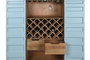 DKD Home Decor Botellero Vintage Azul Celeste Metal y MDF 41 x 157.5 x 76.5 cm
