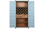 DKD Home Decor Botellero Vintage Azul Celeste Metal y MDF 41 x 157.5 x 76.5 cm