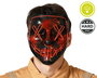 Mascara Rigida Asesino Luz Roja Halloween Adulto