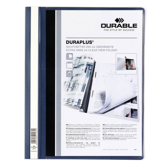 Durable Carpeta de Presentación Dossier Duraplus A4 Azul Oscuro (25 unidades)