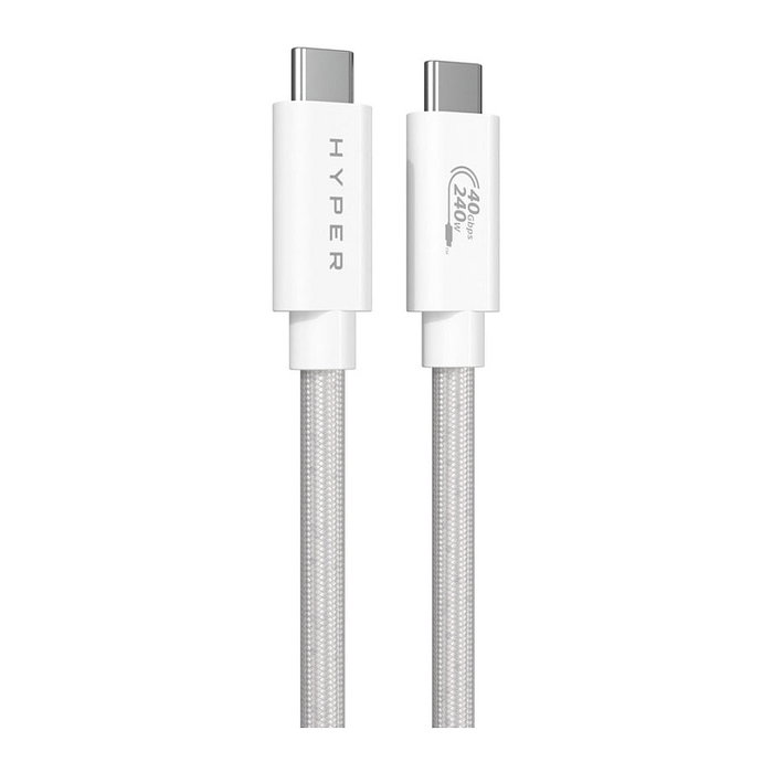 Targus HyperDrive Next Cable USB4 Gen 3x2 de 1,2 m USB C a USB C, 40 Gbit/s, 240 W, Blanco Targus HyperDrive Next Cable USB4 Gen 3x2 de 1,2 m USB C a USB C, 40 Gbit/s, 240 W, Blanco