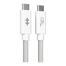 Targus HyperDrive Next Cable USB4 Gen 3x2 de 1,2 m USB C a USB C, 40 Gbit/s, 240 W, Blanco