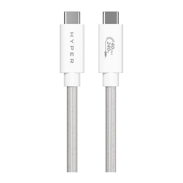 Targus HyperDrive Next Cable USB4 Gen 3x2 de 1,2 m USB C a USB C, 40 Gbit/s, 240 W, Blanco Targus HyperDrive Next Cable USB4 Gen 3x2 de 1,2 m USB C a USB C, 40 Gbit/s, 240 W, Blanco