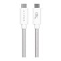 Targus HyperDrive Next Cable USB4 Gen 3x2 de 1,2 m USB C a USB C, 40 Gbit/s, 240 W, Blanco