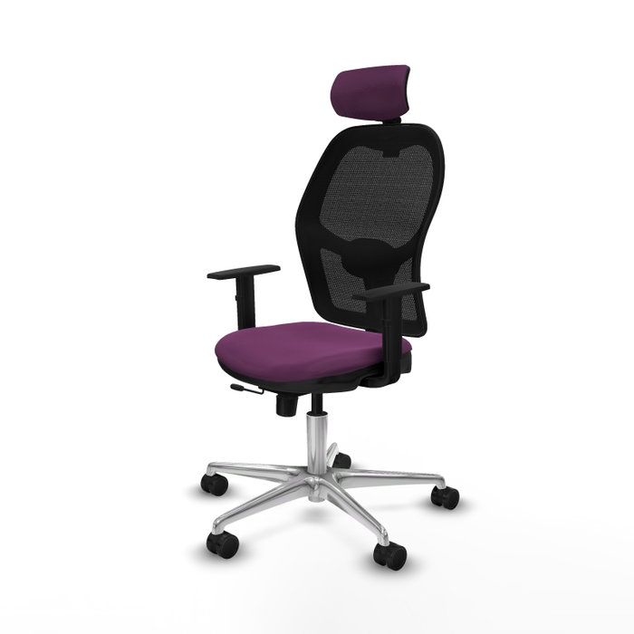 PIQUERAS Y CRESPO Silla de oficina Jorquera con mecanismo Sincro/Traslack, Morado y Negro PIQUERAS Y CRESPO Silla de oficina Jorquera con mecanismo Sincro/Traslack, Morado y Negro