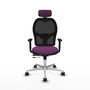PIQUERAS Y CRESPO Silla de oficina Jorquera con mecanismo Sincro/Traslack, Morado y Negro