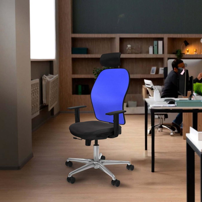 PIQUERAS Y CRESPO Silla de oficina Jorquera con mecanismo Sincro/Traslack, Morado y Negro PIQUERAS Y CRESPO Silla de oficina Jorquera con mecanismo Sincro/Traslack, Morado y Negro