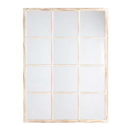 Espejo Blanco Rozado Madera Decoración 90 X 3 X 120 cm