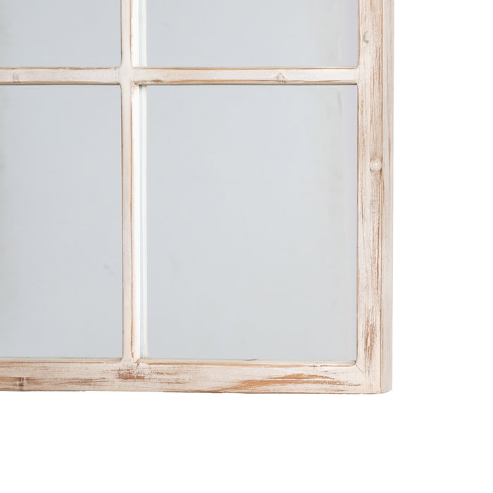 Espejo Blanco Rozado Madera Decoración 90 X 3 X 120 cm