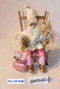 DKD Home Decor Figura de Silla Rosa, Madera y Gris