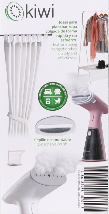 Kiwi Plancha de Vapor Vertical Portátil 1000W, 15 cm Ancho x 25.5 cm Alto x 11 cm Largo, 3.78 kg (4 Unidades)