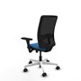 PIQUERAS Y CRESPO Silla de oficina Zulema con mecanismo Sincro/Traslack, Azul claro y Negro