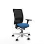 PIQUERAS Y CRESPO Silla de oficina Zulema con mecanismo Sincro/Traslack, Azul claro y Negro