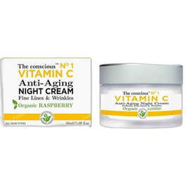 THE CONSCIOUS Vitamin C Antiaging Night Cream Organic Raspberry 50 Ml