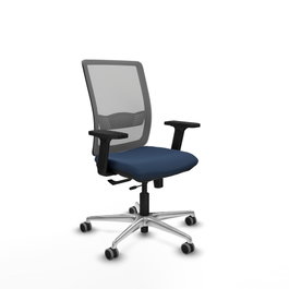 PIQUERAS Y CRESPO Silla de oficina Haches Azul marino y Gris