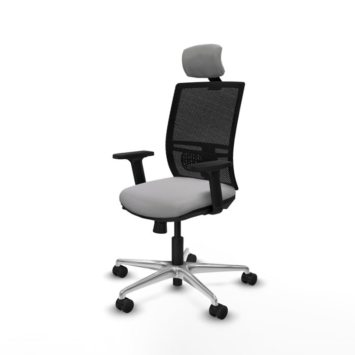 PIQUERAS Y CRESPO Silla de oficina Yunquera con mecanismo Sincro/Traslack Gris claro y Negro PIQUERAS Y CRESPO Silla de oficina Yunquera con mecanismo Sincro/Traslack Gris claro y Negro