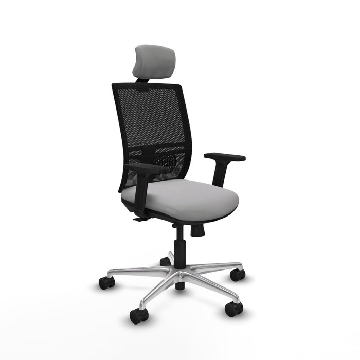 PIQUERAS Y CRESPO Silla de oficina Yunquera con mecanismo Sincro/Traslack Gris claro y Negro PIQUERAS Y CRESPO Silla de oficina Yunquera con mecanismo Sincro/Traslack Gris claro y Negro