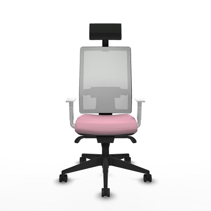 PIQUERAS Y CRESPO Silla de oficina Horna Rosa y Blanco