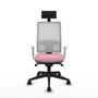 PIQUERAS Y CRESPO Silla de oficina Horna Rosa y Blanco
