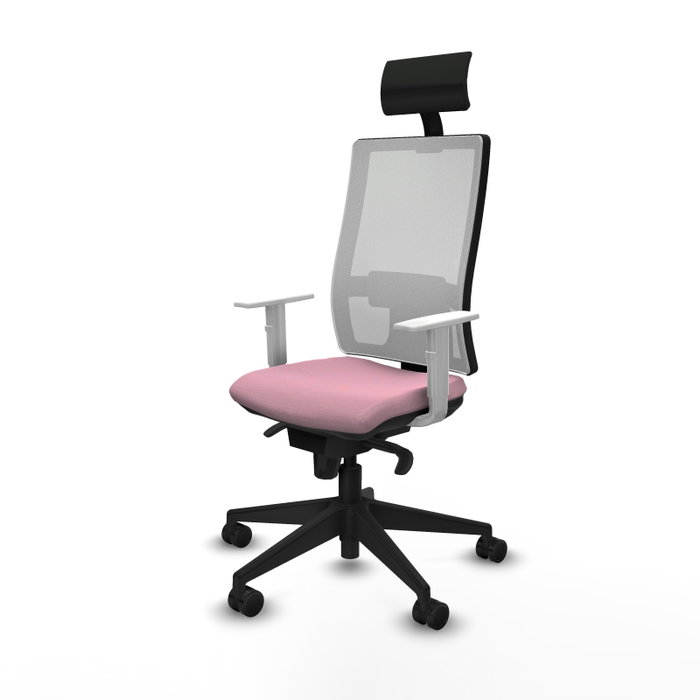 PIQUERAS Y CRESPO Silla de oficina Horna Rosa y Blanco