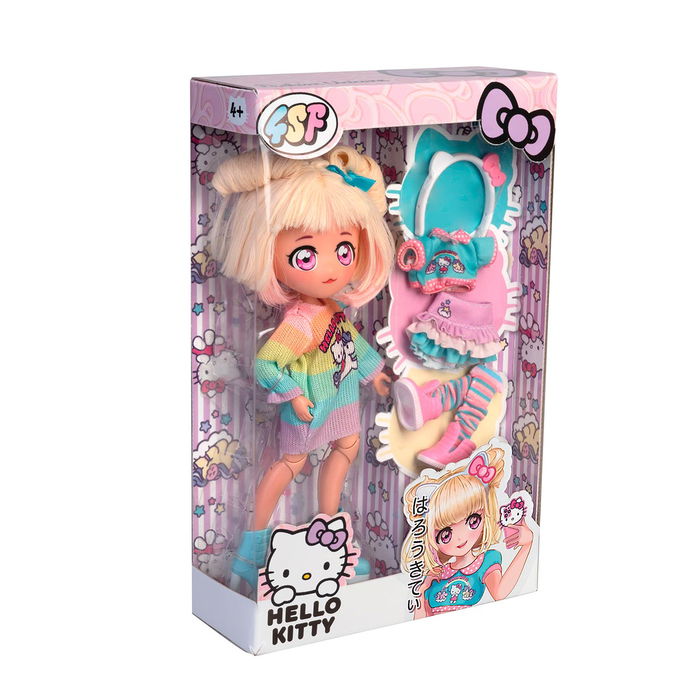 Famosa Hello Kitty Muñeca Fashion Unicorns Hktf2000 Manga Japonés con Outfit Extra