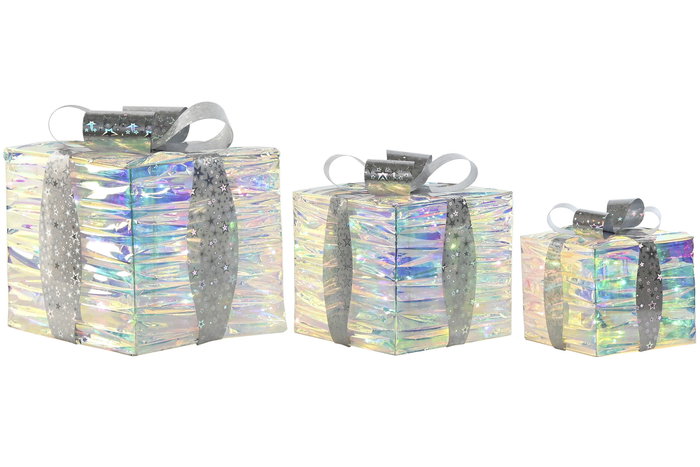 DKD Home Decor Set de 3 Piezas LED Iridiscente Multicolor DKD Home Decor Set de 3 Piezas LED Iridiscente Multicolor