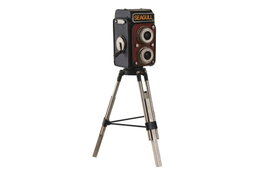 DKD Home Decor Decoración Metal Cámara Envejecido Negro