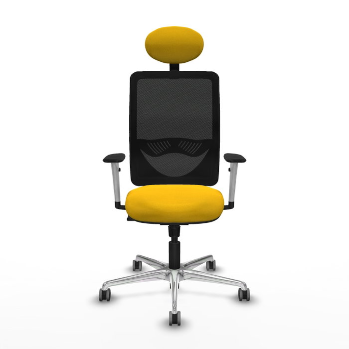 PIQUERAS Y CRESPO Silla de oficina Zulema con Mecanismo Sincro Amarillo y Negro