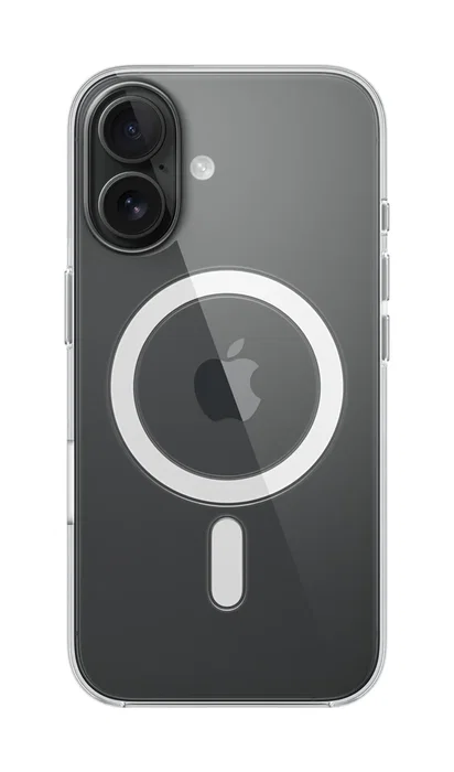 Apple MA6A4ZM/A Funda Transparente con MagSafe para iPhone 16 (15,5 cm / 6,1") - Policarbonato, Protección contra Caídas y Rayones, Antiamarilleamiento
