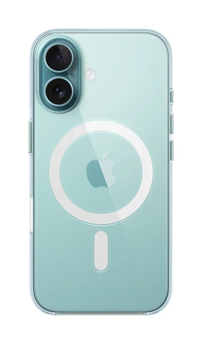 Apple MA6A4ZM/A Funda Transparente con MagSafe para iPhone 16 (15,5 cm / 6,1") - Policarbonato, Protección contra Caídas y Rayones, Antiamarilleamiento