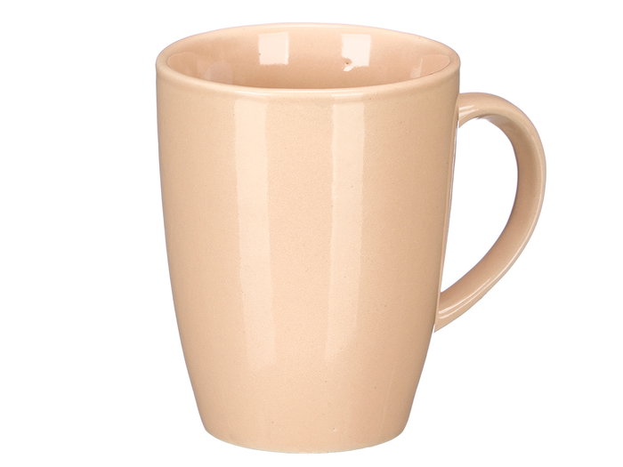 Vessia Jarra Mug Crema 330 ml Cerámica Loza Blanco 11.5x10.5x8.5 cm Acabado Brillo (Set de 24)