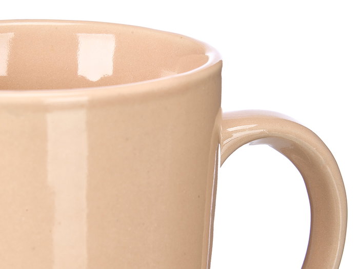 Vessia Jarra Mug Crema 330 ml Cerámica Loza Blanco 11.5x10.5x8.5 cm Acabado Brillo (Set de 24)