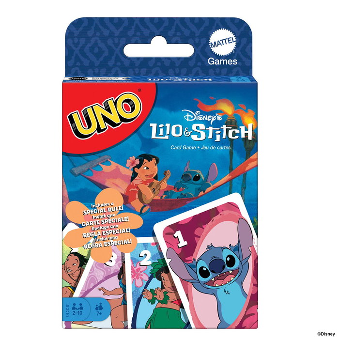 Mattel UNO Lilo & Stitch Disney Juego de Cartas Temático Mattel UNO Lilo & Stitch Disney Juego de Cartas Temático