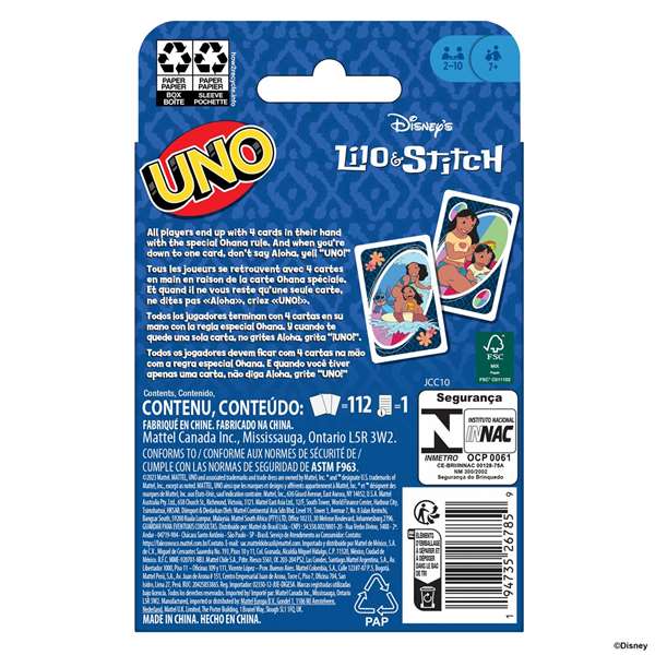 Mattel Juego de Cartas Uno Lilo & Stitch Mattel Juego de Cartas Uno Lilo & Stitch