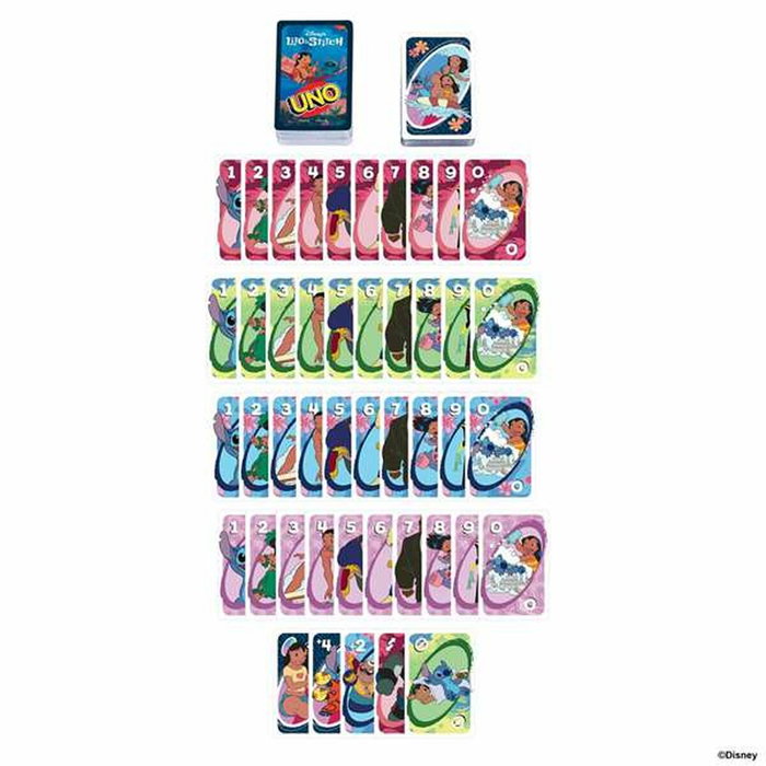 Mattel UNO Lilo & Stitch Disney Juego de Cartas Temático Mattel UNO Lilo & Stitch Disney Juego de Cartas Temático