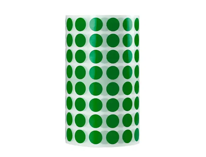 Liderpapel Gomets autoadhesivos círculos verdes 10,5 mm rollo de 6000 unidades